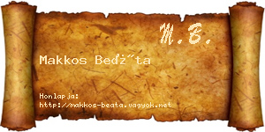 Makkos Beáta névjegykártya